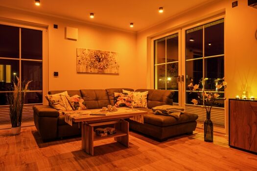 Abendstimmung in der Ferienwohnung Windspiel