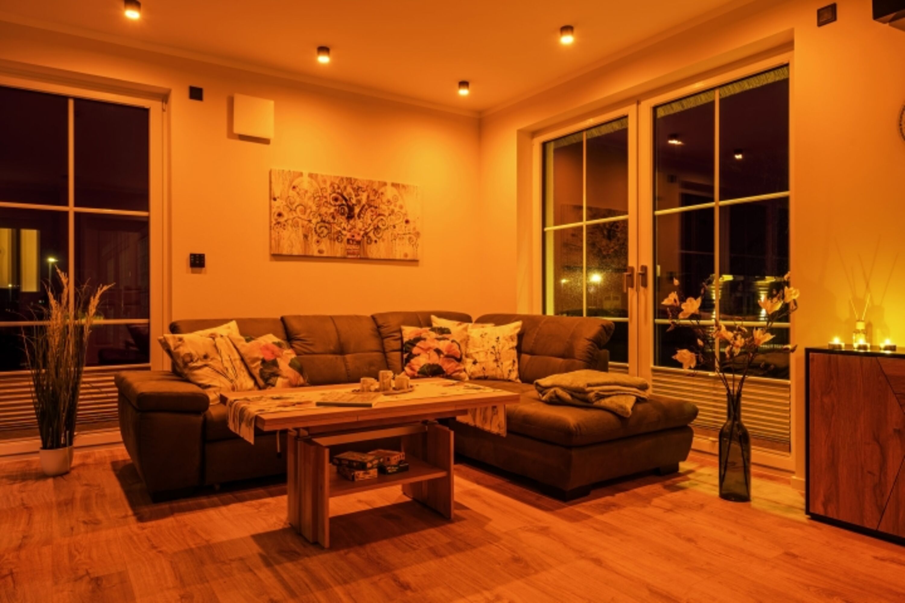 Abendstimmung in der Ferienwohnung Windspiel