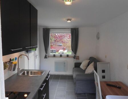 Wohnzimmer mit Küchenzeile