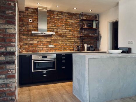 TIDE4 Amrum Apartment 1  Küche mit Insel