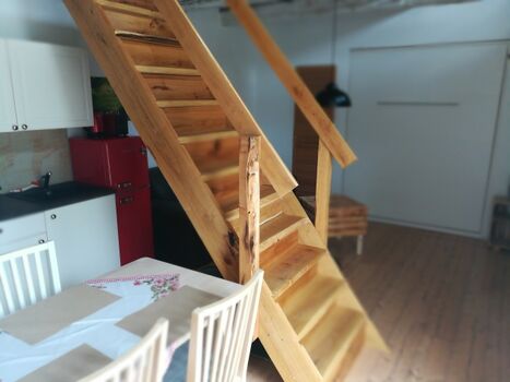 Treppe zum offenen OG