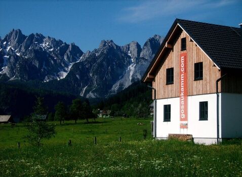 Unser Haus vor dem Gosaukamm