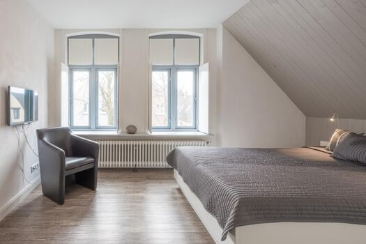 Stadthuus 51 - Eines der beiden Schlafzimmer im Obergeschoss