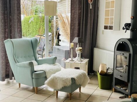 Wohnbereich mit Kaminofen