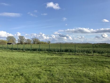 komplett 1,6m hoch eingezäunt