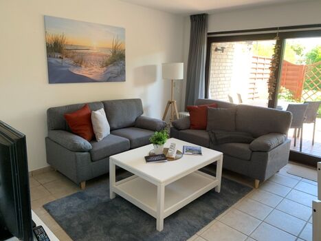 Der helle Wohnbereich.