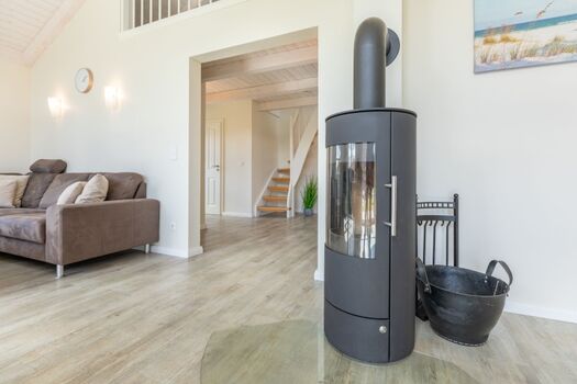 Schöner Kamin für warme Abende