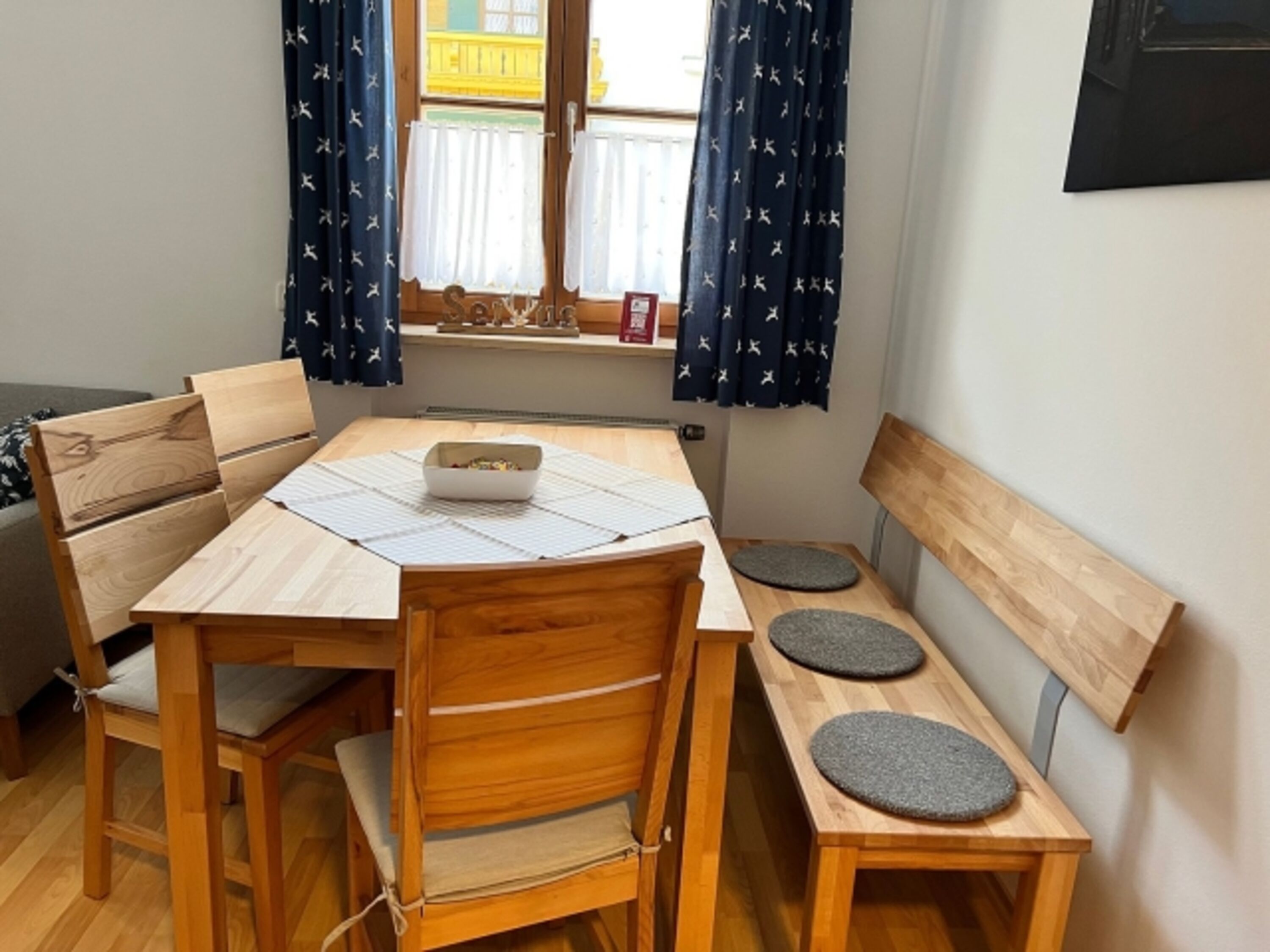Essecke im Wohnzimmer