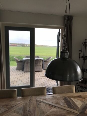 Blick in den Garten, jetzt eingezäunt