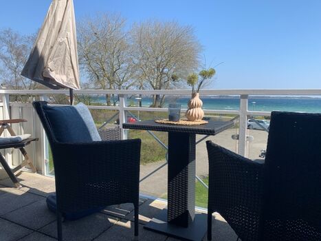 Balkon mit Ostseeblick.