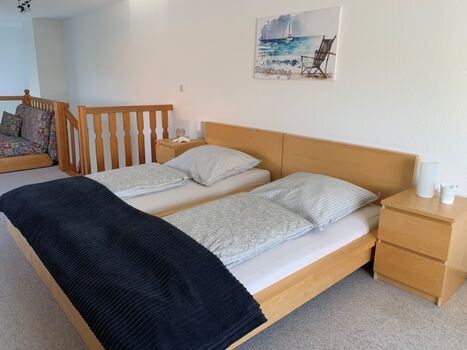 Schlafzimmer auf der Galerie im 2. Stock.