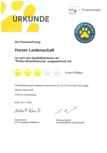 Qualitätsstandard auch für Hunde