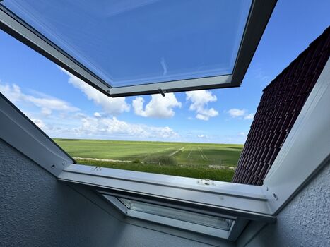 Blick aus dem Zimmer im Dachgeschoß