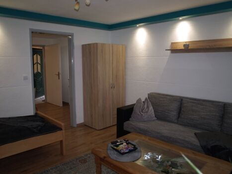 Wohnzimmer mit Schlafcouch