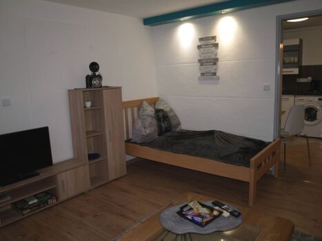 Wohnzimmer mit Schlafcouch