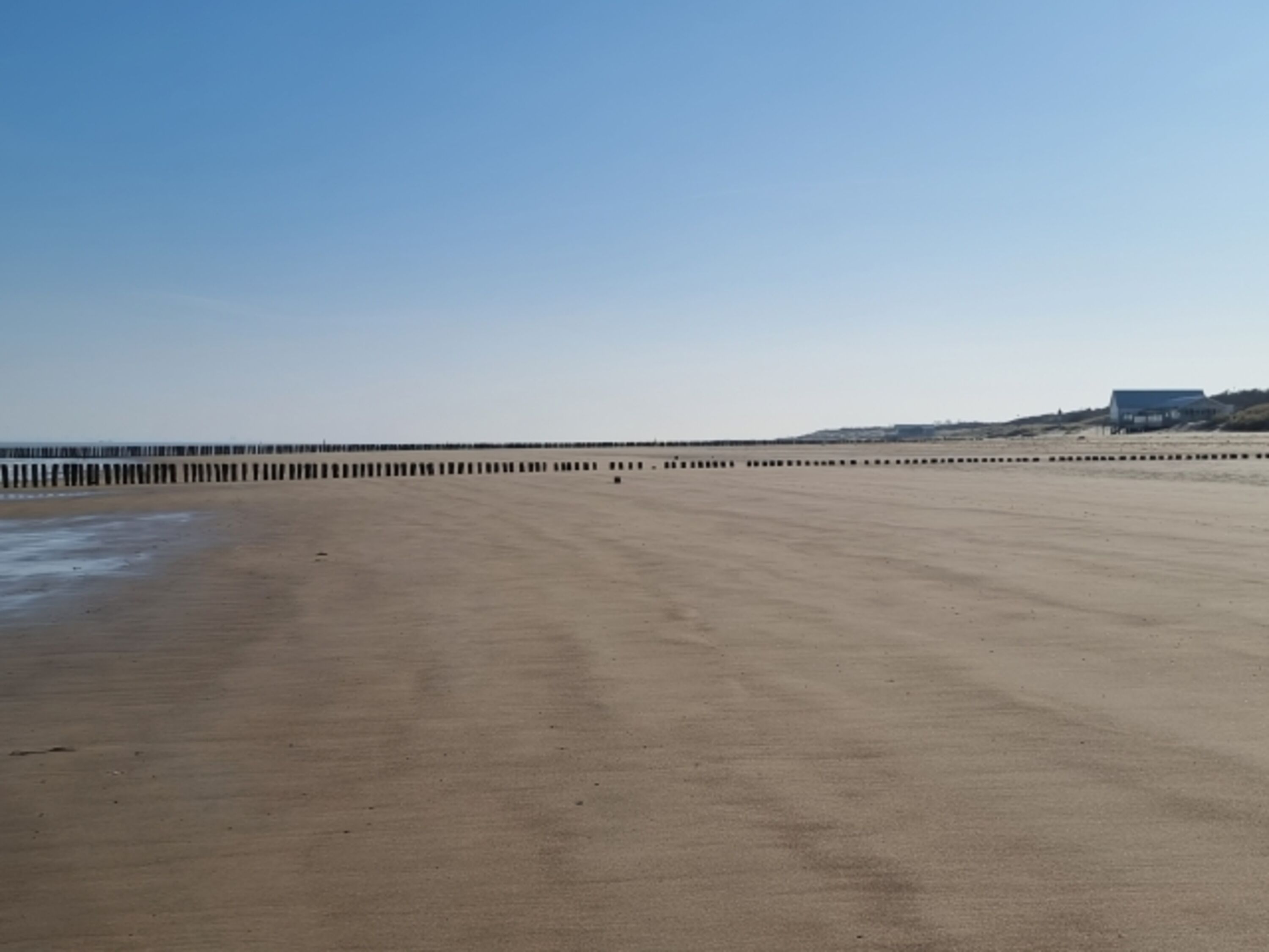 der kilometerlange Sandstrand