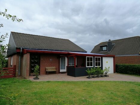 Überdachte Terrasse Ferienhaus Helmsand 3 Friedrichskoog Nordsee