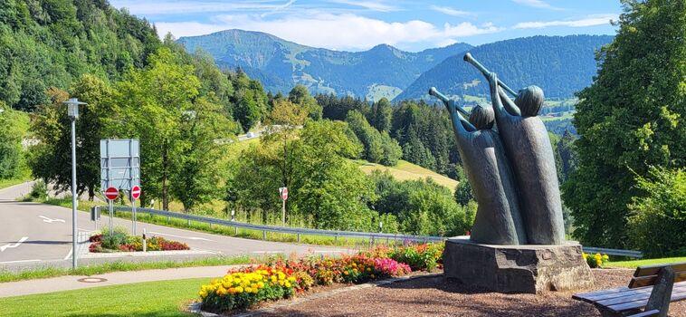 Blick von Oberstaufen zur Nagelfluhkette Juli 2024