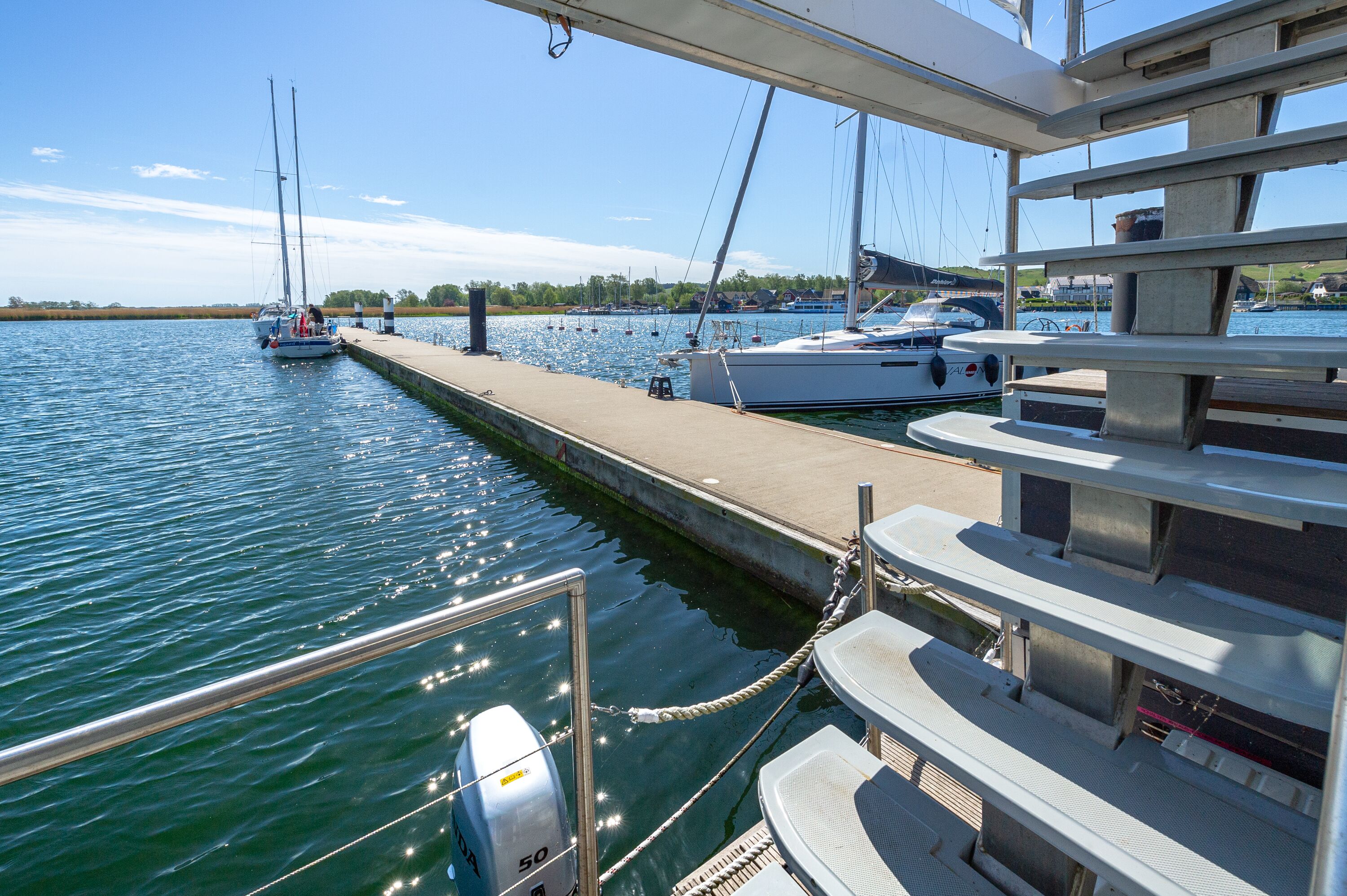 Achterdeck mit Treppe