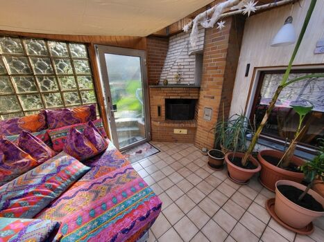 Ihr Wintergarten mit offenem Kamin und Schlafgelegenheit
