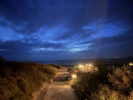 Abends auf dem Weg zur Strandbude