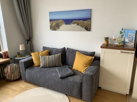 Die neue Schlafcouch.