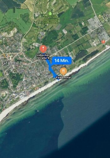 Entfernung zum Strand fussläufig 