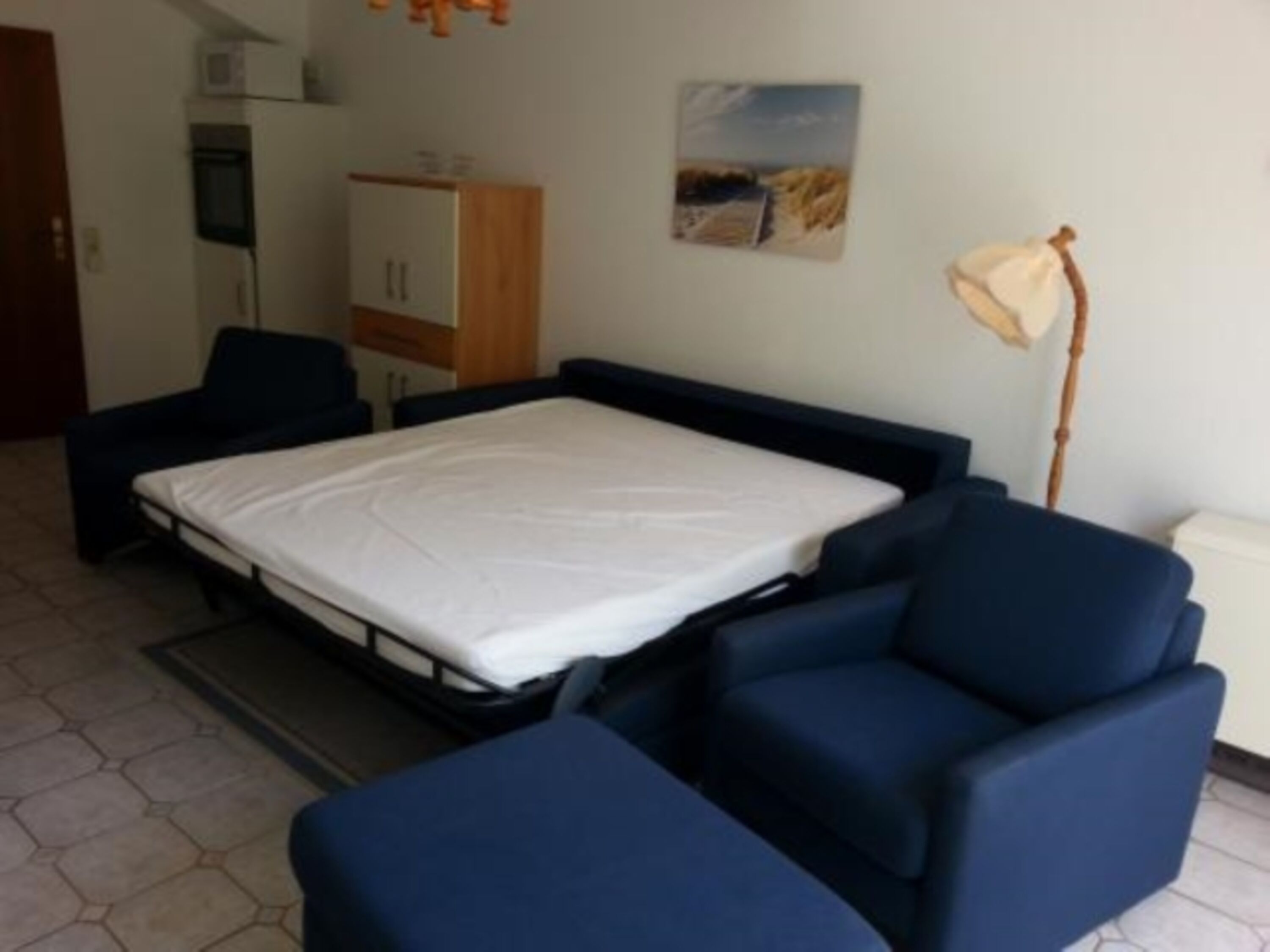 Schlafsofa im Wohnzimmer - Liegefläche 1,60m x 2m