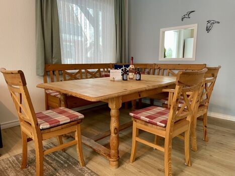 Essecke im Wohnzimmer