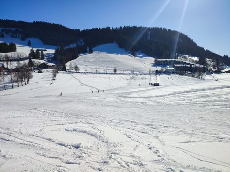 Skipiste direkt an der Wohnung