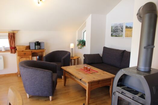 Wohnbereich mit Kaminofen