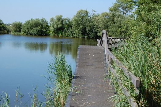 wunderschönen See vor der Terrasse