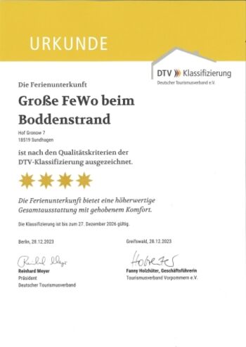 Zertifizierung 4 Sterne