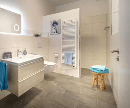 Großzügiges modernes Duschbad