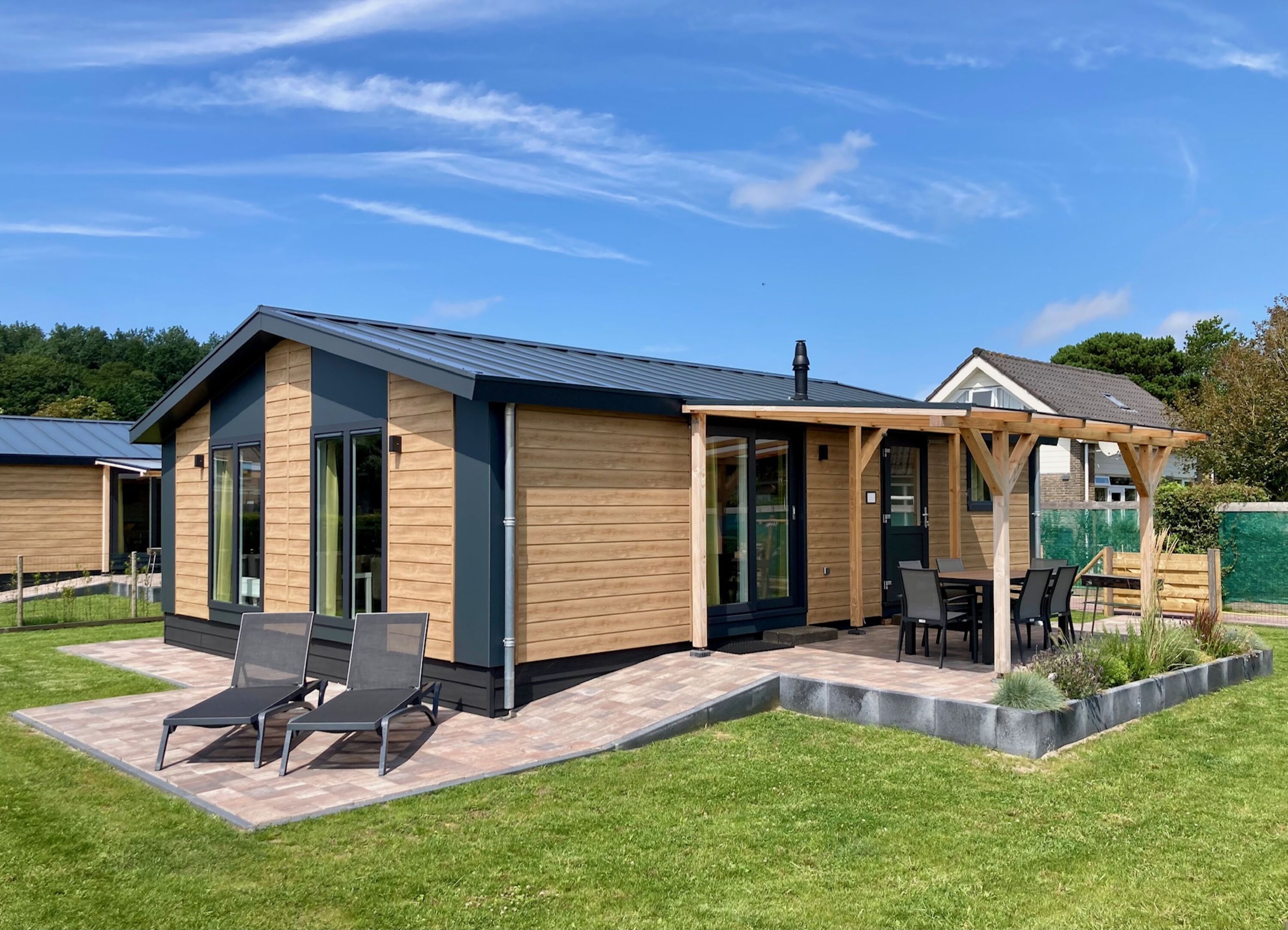 Ferienhaus type 5a Vakantiepark Puik en Duin Noordwijk mit abschliesbaren Garten