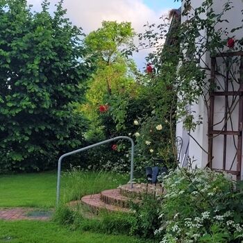 Separater Eingang der Ferienwohnung Obelix