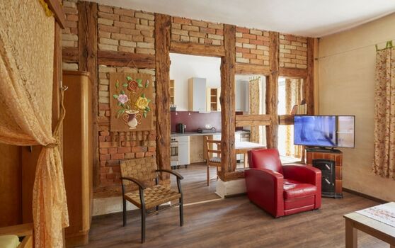 Schlaf und Wohnzimmer