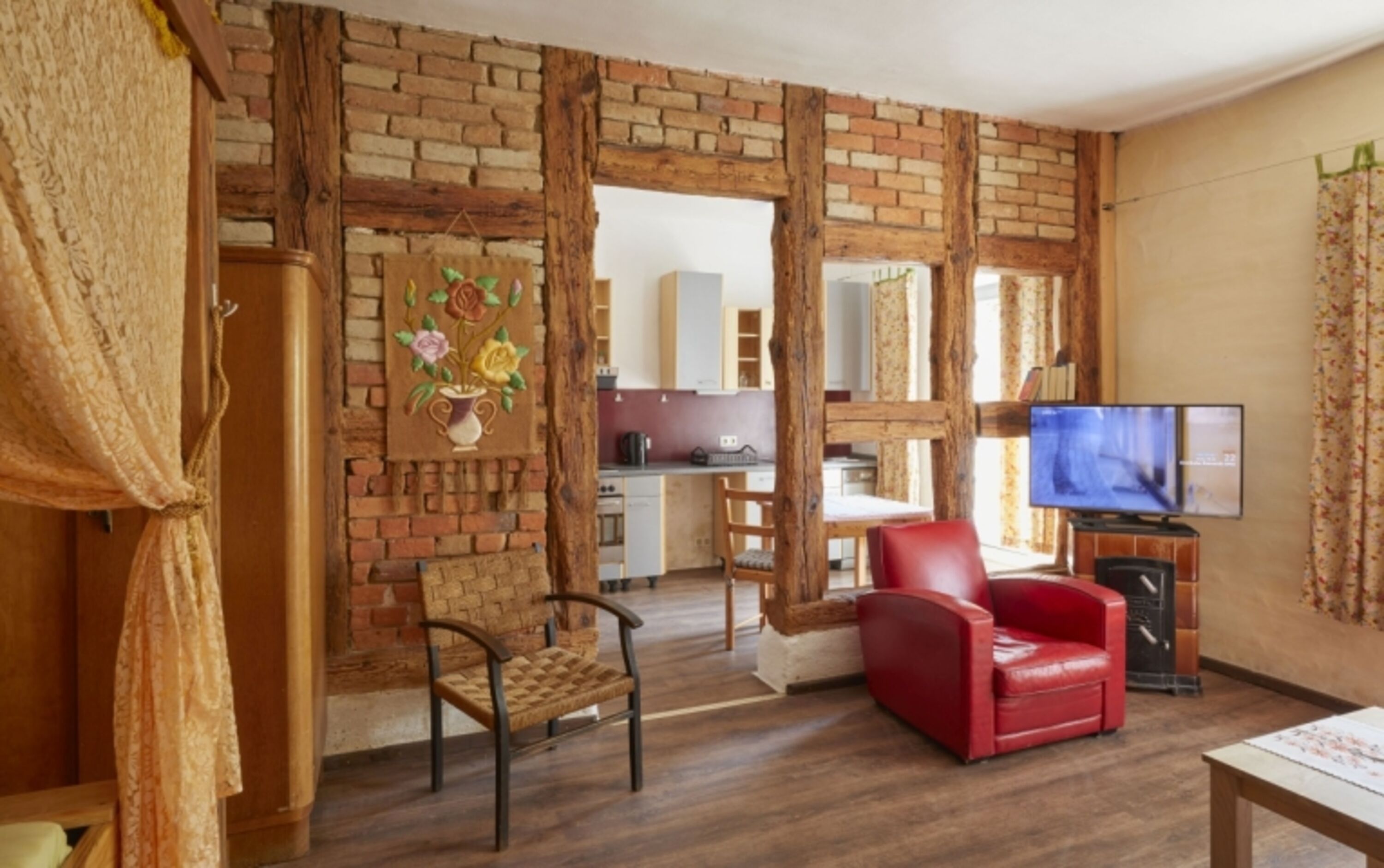 Schlaf und Wohnzimmer