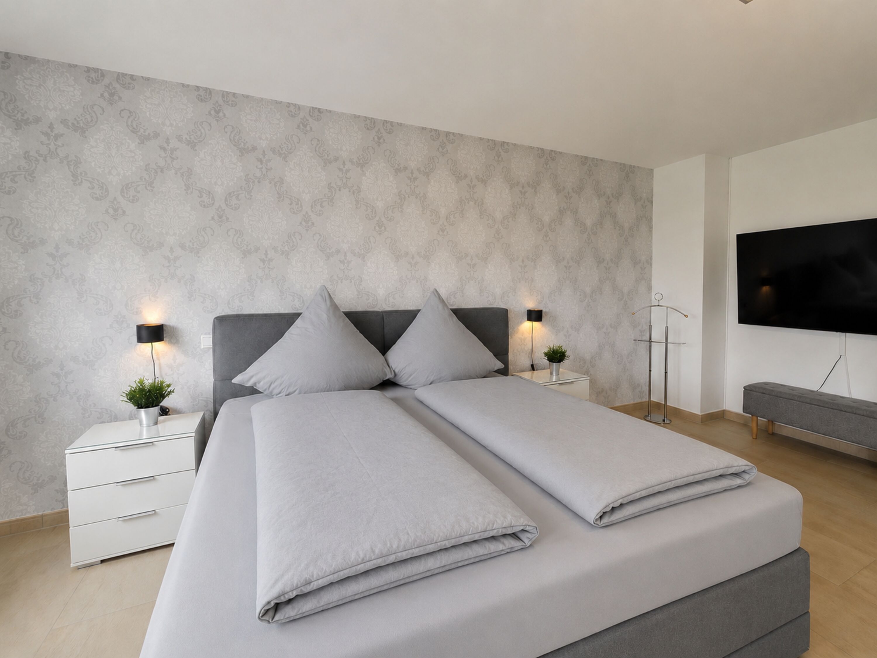 Schlafzimmer Gartenblick