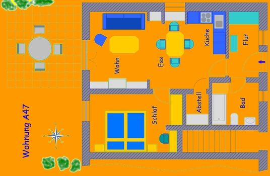 Grundriss der Wohnung