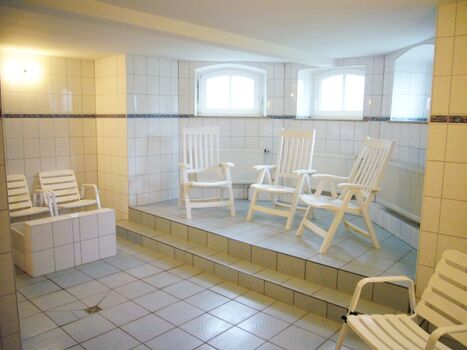 Ruhebereich in der Sauna.