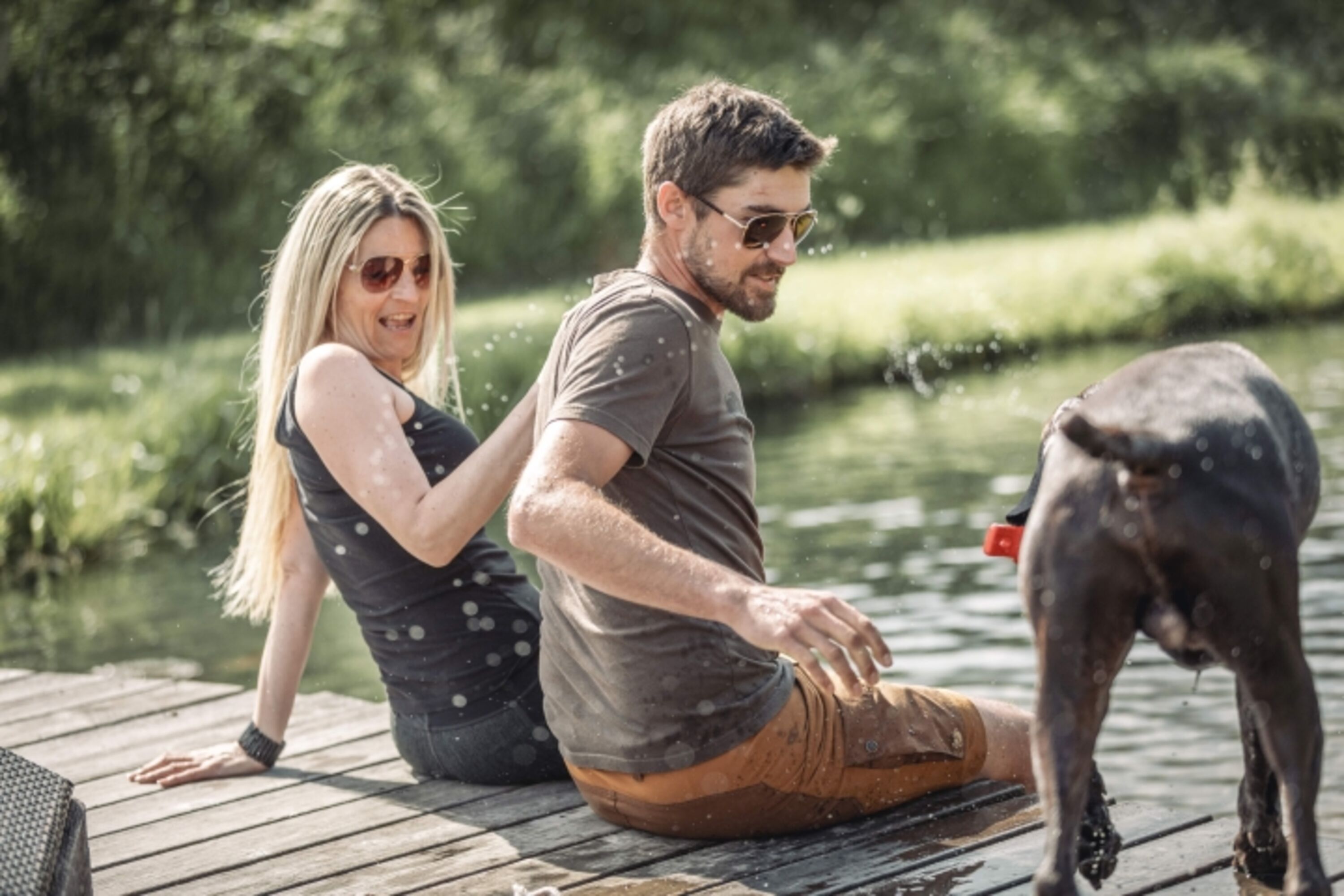 Hunde fühlen sich pudelwohl