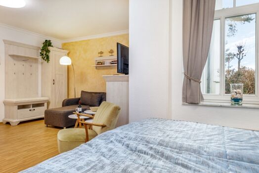 Blick zum Wohnbereich.