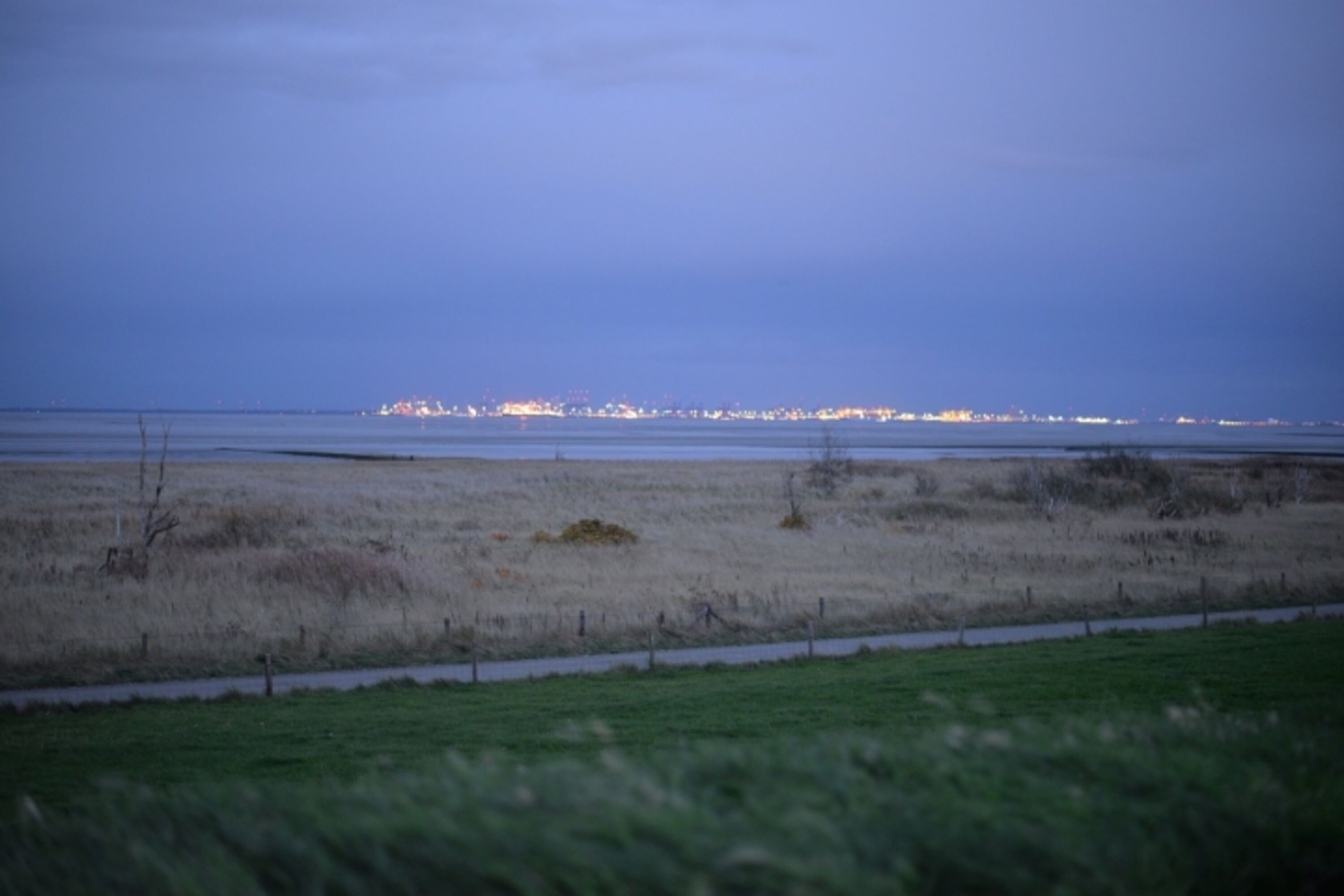 Abendlicher Blick auf Bremerhaven