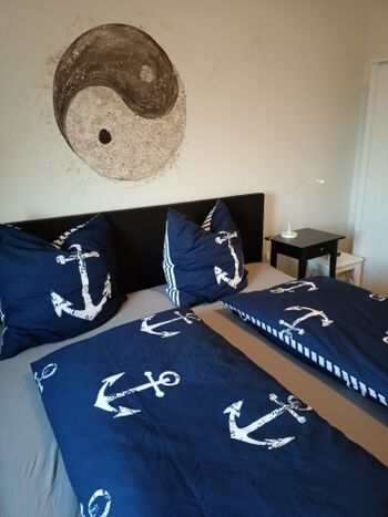 Boxspringbett im Schlafzimmer