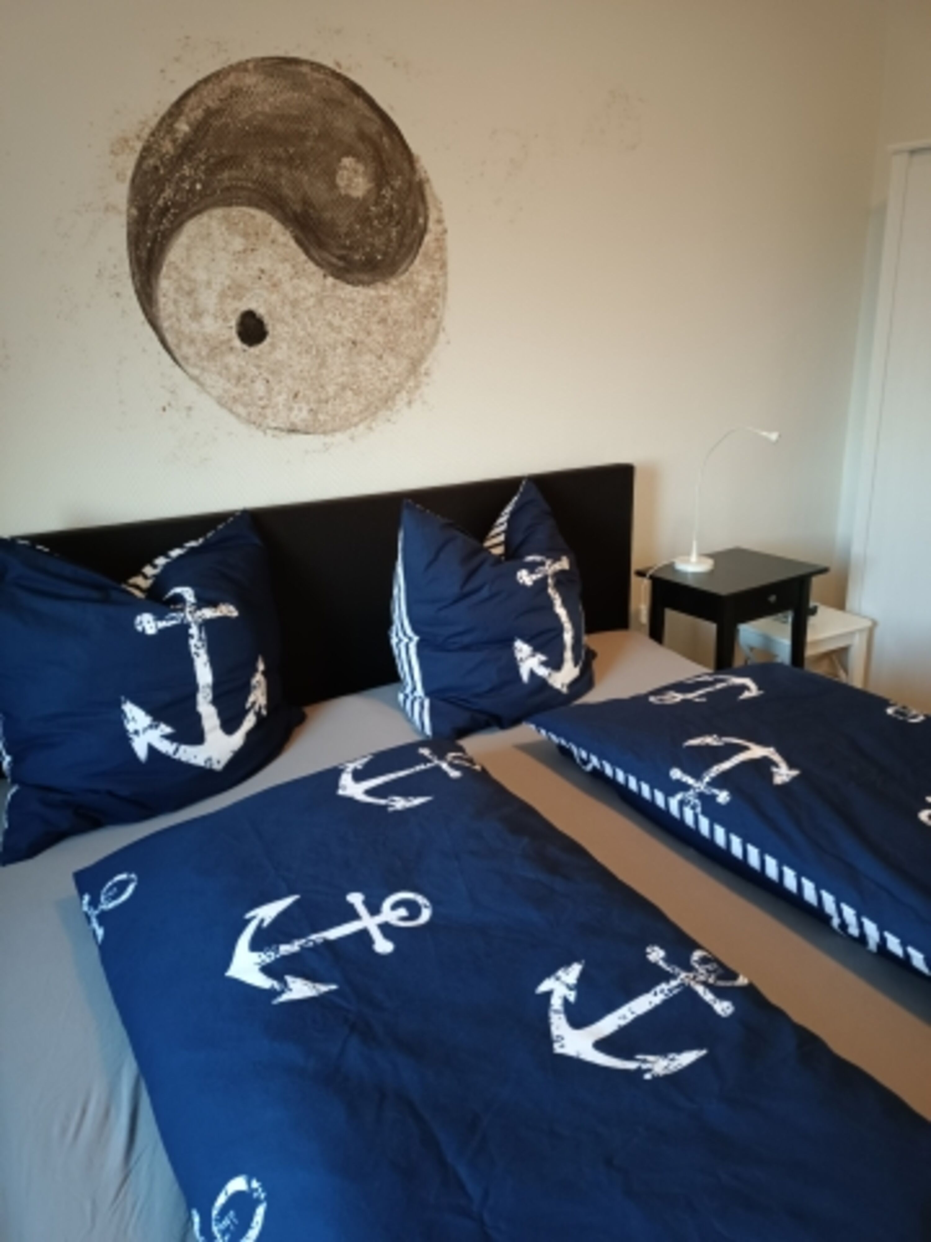 Boxspringbett im Schlafzimmer