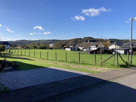 Grosse eingezäunte Wiese zum Spielen und Toben 