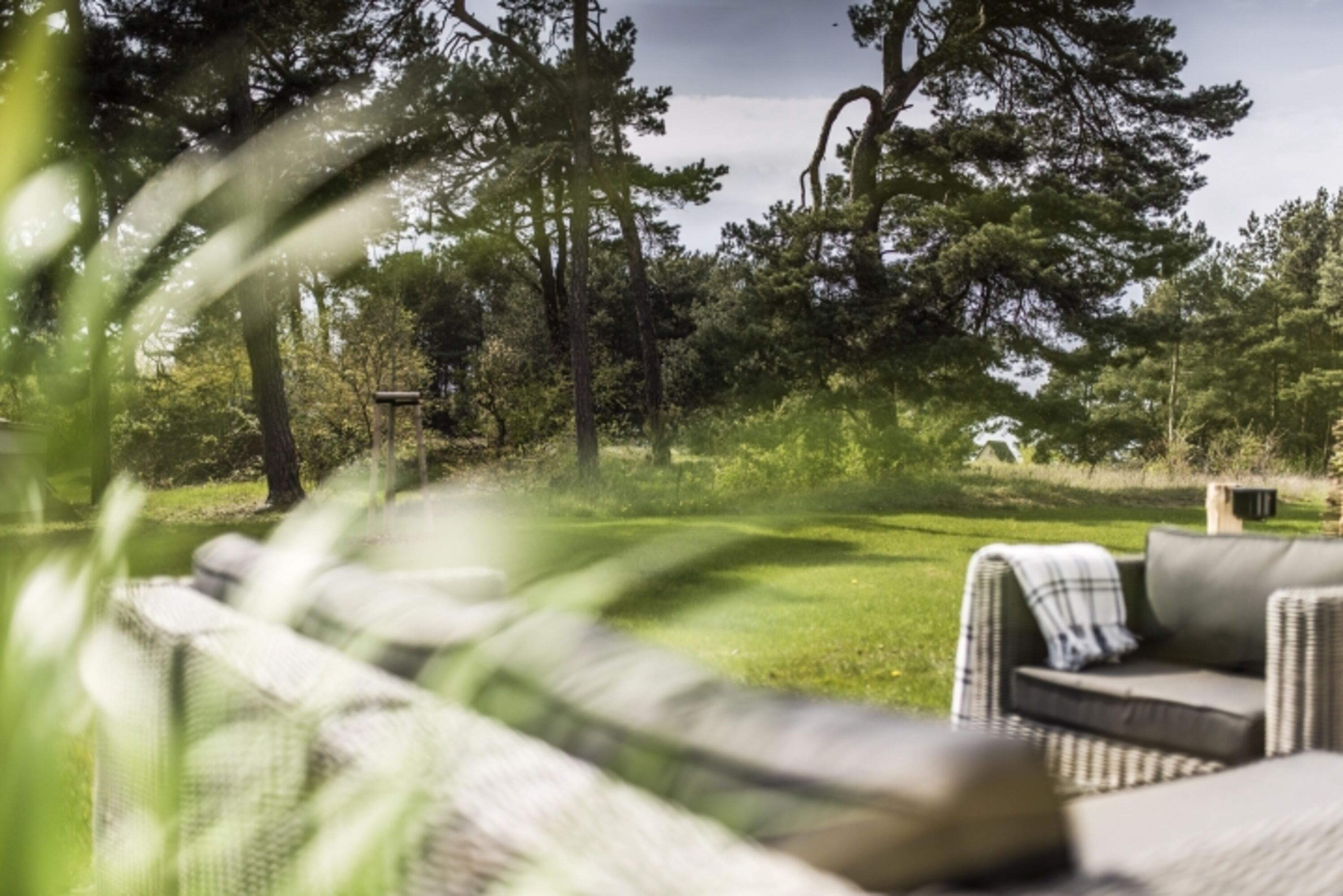 Terrasse mit Blick ins Biotop