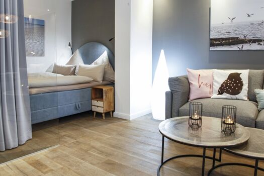 gemütliche Schlafkoje mit 1,60 Boxspringbett