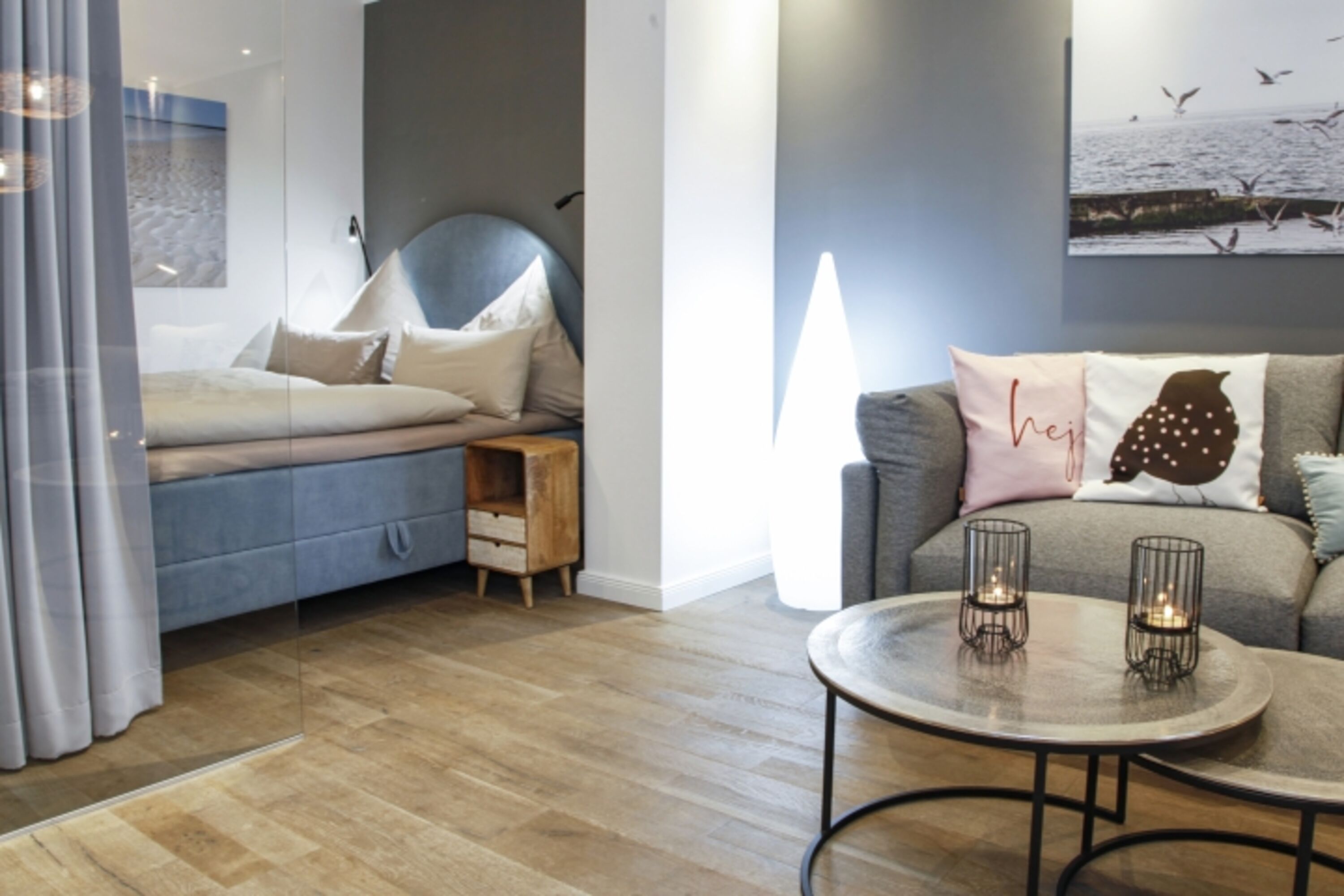 gemütliche Schlafkoje mit 1,60 Boxspringbett